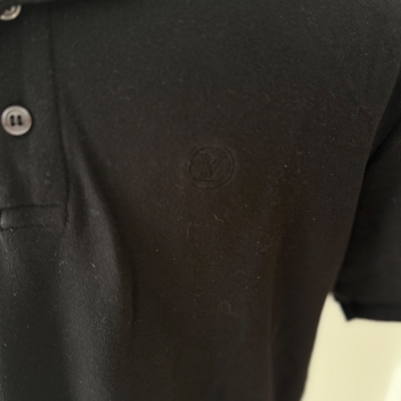 Louis Vuitton Uniforms Mens Black Logo Collared Short Sleeve Polo Shirt M - Picture 2 of 5